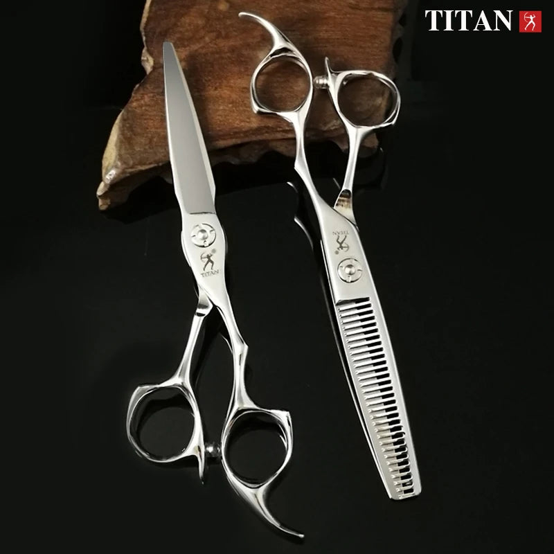 Hikari Titan Professional Japanese Hair Scissors – Cutting & Thinning Shears for Barbers & Hairdressers