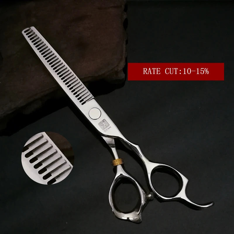 Hikari Titan 3D Professional Japanese Hair Scissors – Cutting & Thinning Shears for Barbers & Hairdressers