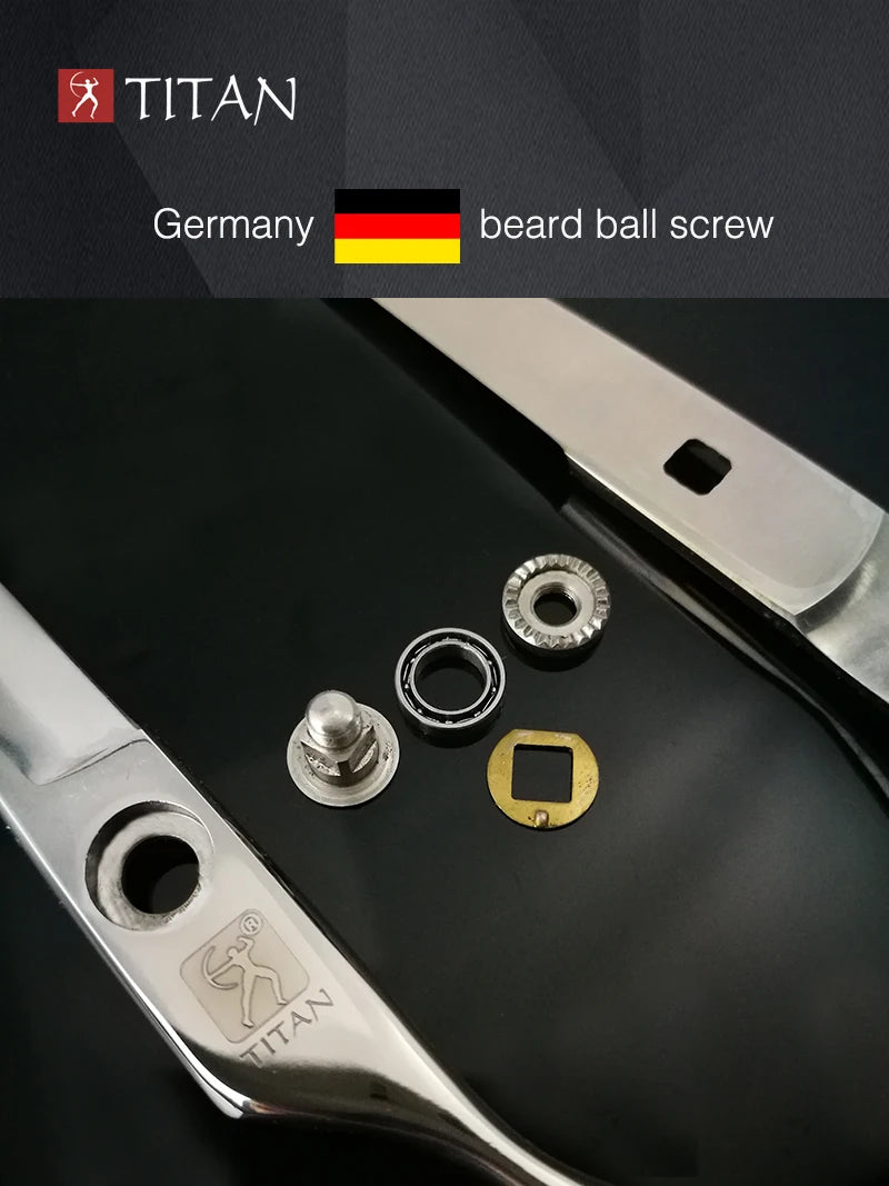 Hikari Titan 3D Professional Japanese Hair Scissors – Cutting & Thinning Shears for Barbers & Hairdressers