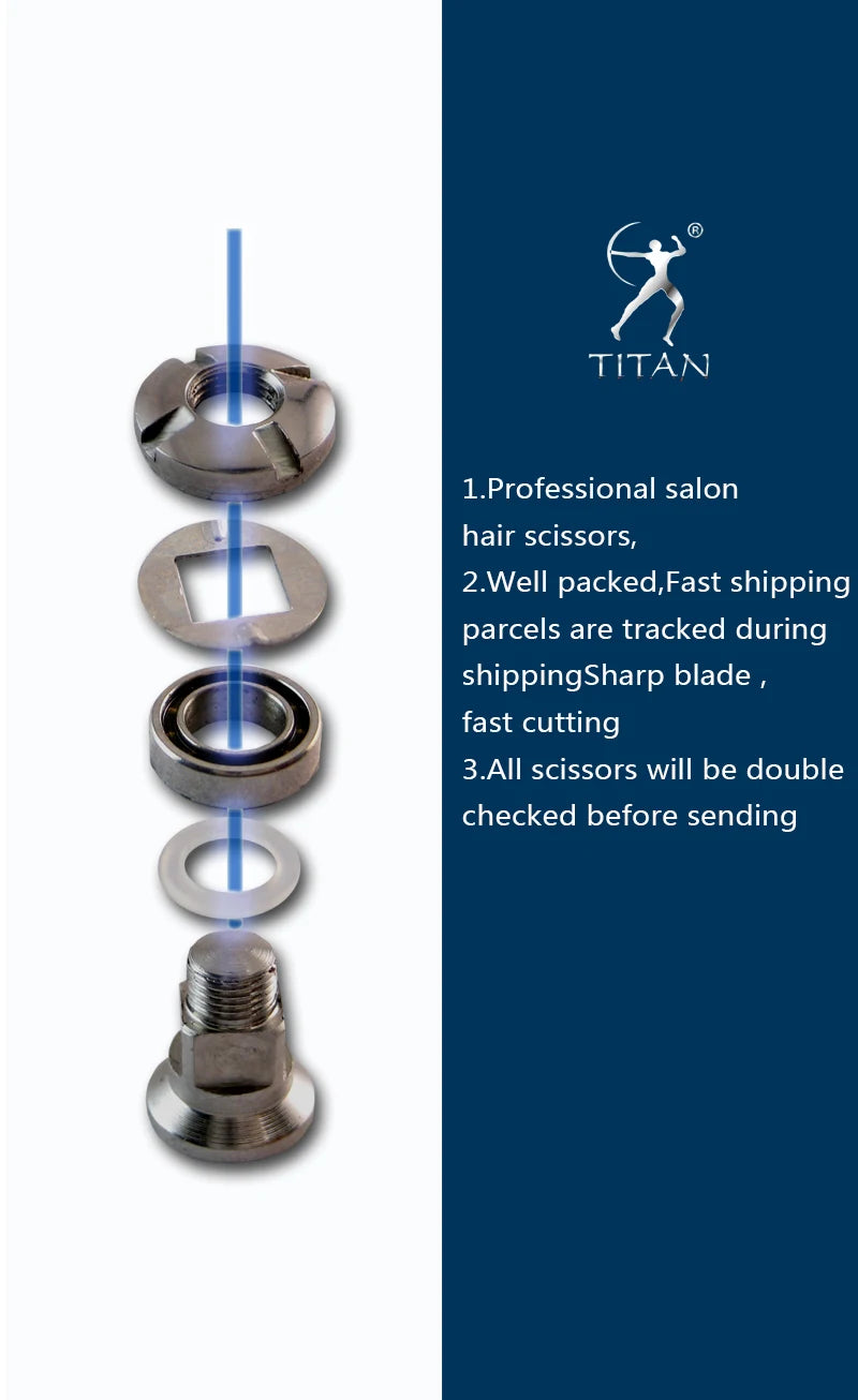 Hikari Titan Professional Japanese Hair Scissors – 6.0” Cutting & Thinning Shears