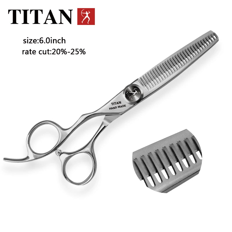 Hikari Titan Professional Japanese Scissors – Left-Handed Cutting & Thinning Shears