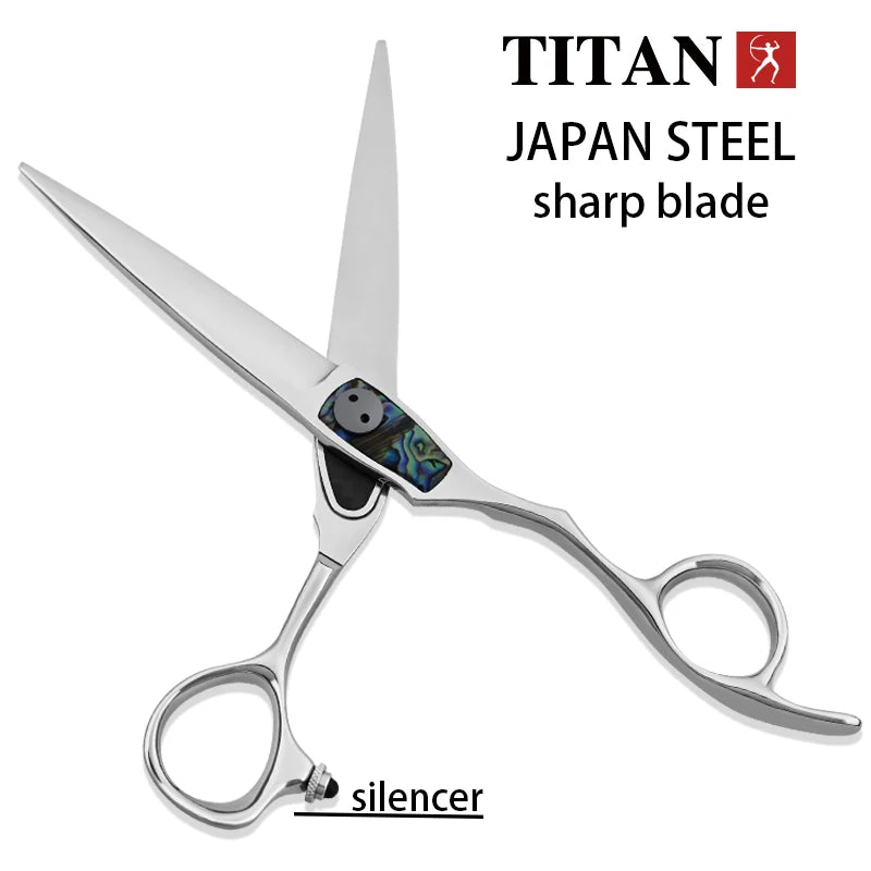 TITAN professional barber scissors cutting thinning hair cut tool  hairdressing shear  6inch  vg10 steel cnc