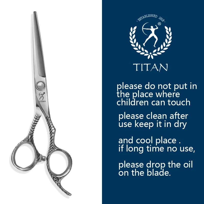 Titan hair scissors cut hair shears cutting hairdressing vg10 steel, hand made sharp scissors