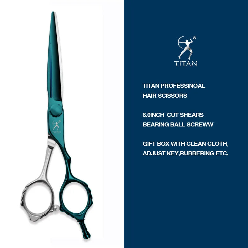 TITAN professional hair scissors barber cutting scissors hairdressing shear salon toolsATS314 stainless steel