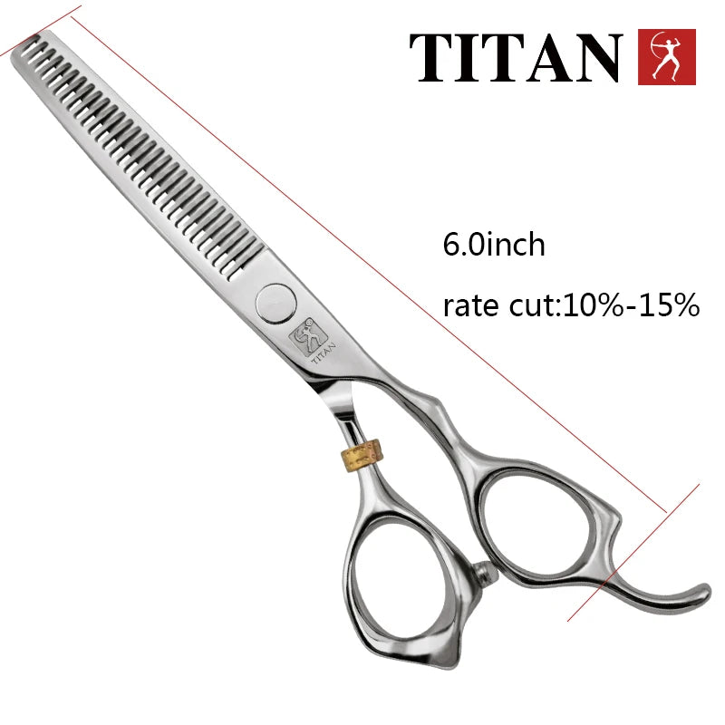 Hikari Titan Professional Japanese Barber Scissors – Hair Cutting & Thinning Shears, 440C Steel, 5–6.5