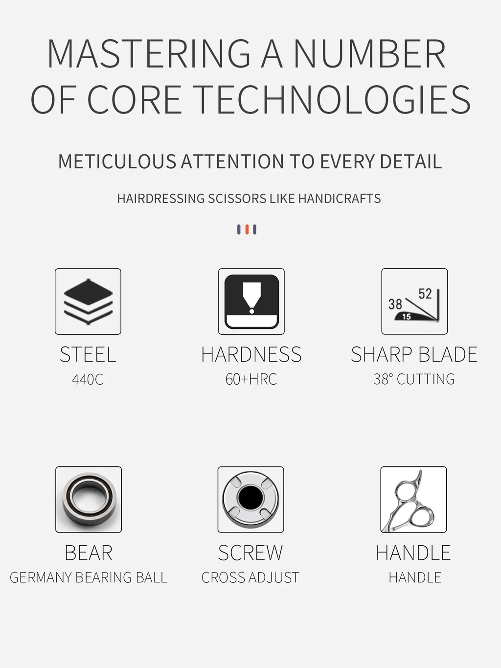 Hikari Titan Professional Japanese Hair Scissors – 6.0” Cutting & Thinning Shears