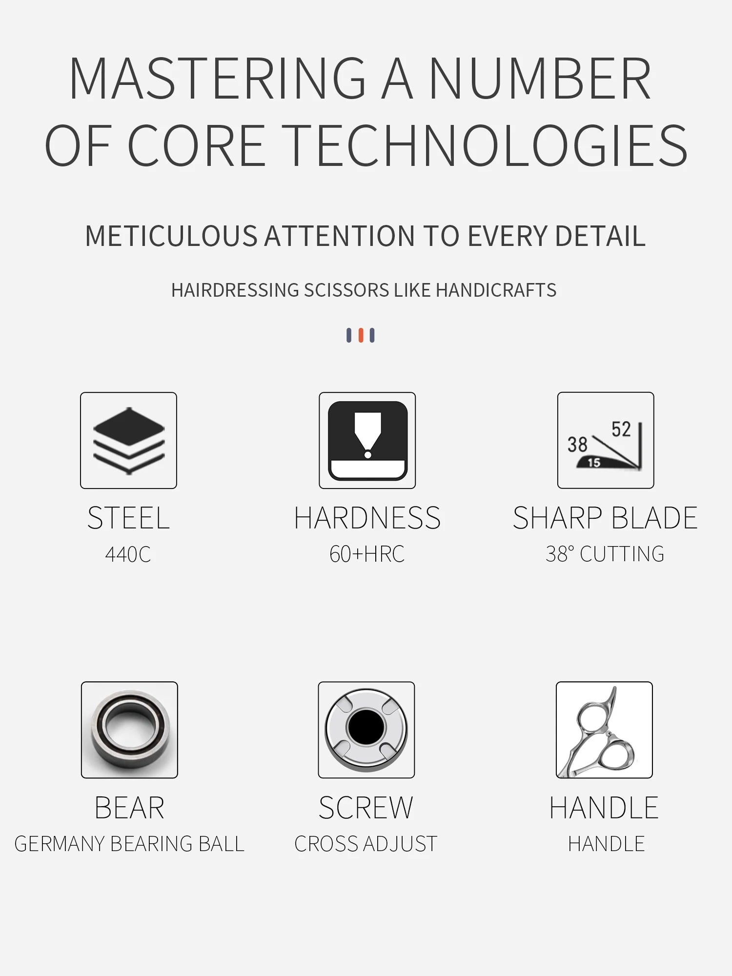 Hikari Titan Professional Japanese Hair Scissors – 6.0” Cutting & Thinning Shears