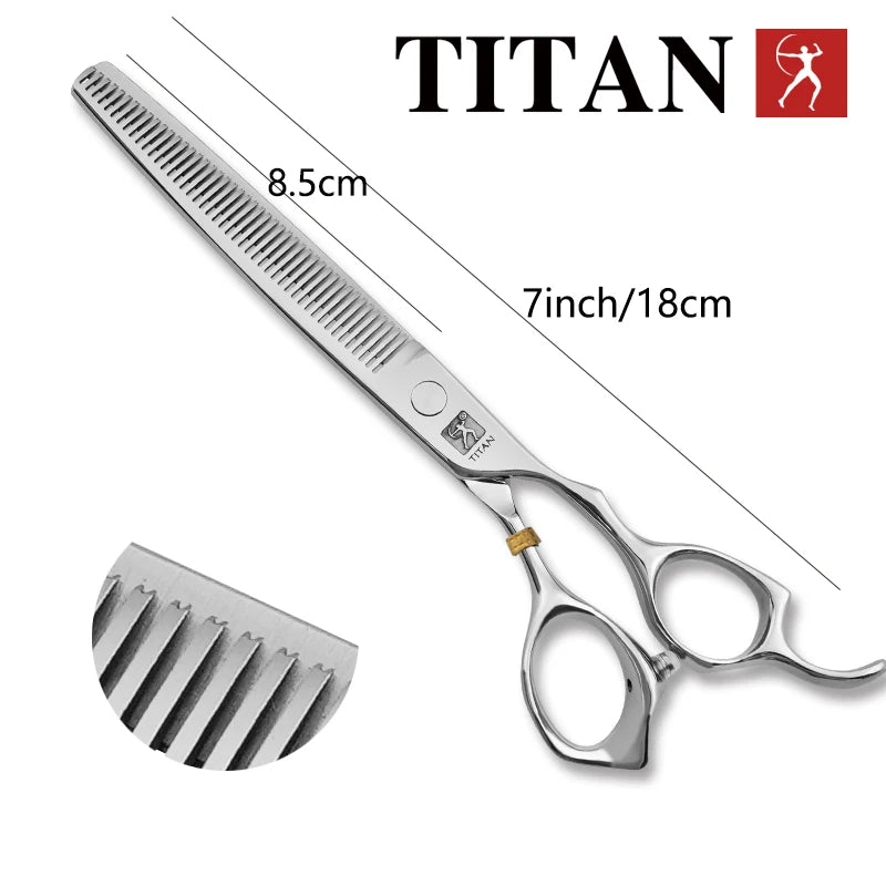TITAN Hair scissors barber shear professional cutting scissor 7inch JP 440C stainless steel
