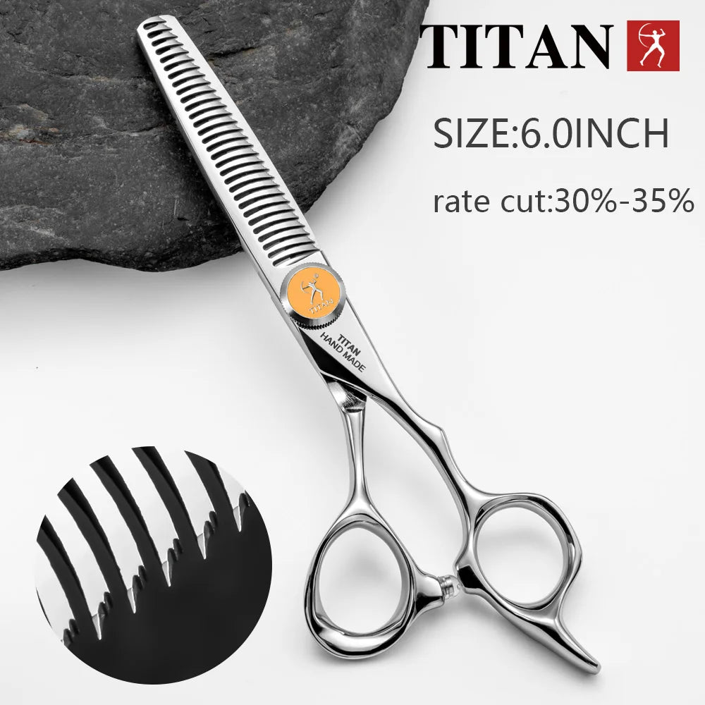 Hikari Titan Professional Japanese Hair Scissors – 440C Steel Cutting & Thinning Shears