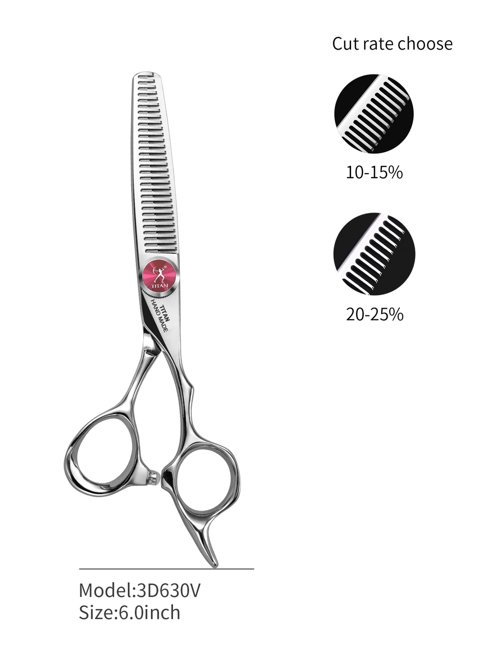 Hikari Titan Professional Japanese Hair Scissors – 6.0” Cutting & Thinning Shears