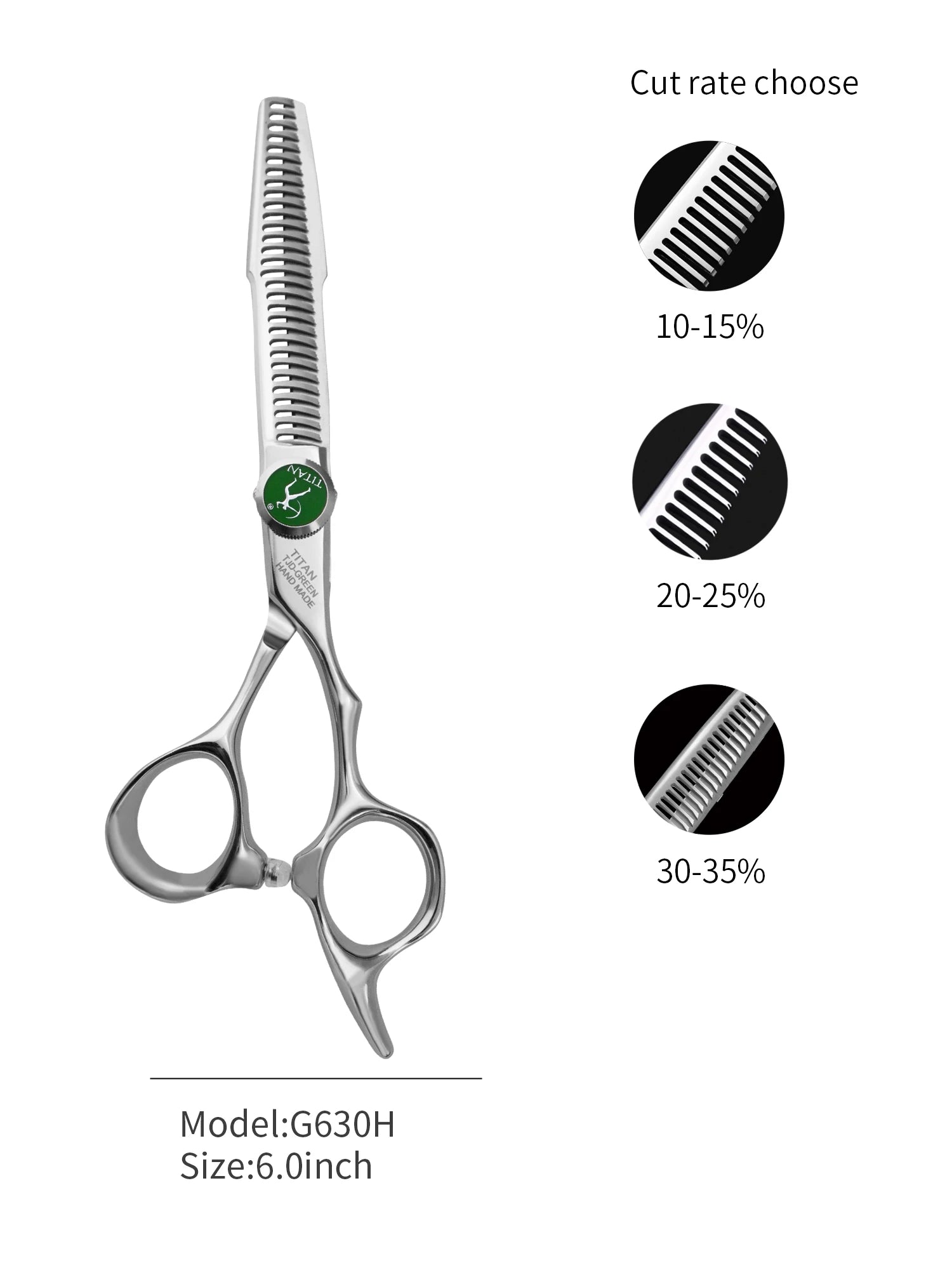 Hikari Titan Professional Japanese Hair Scissors – 6.0” Cutting & Thinning Shears